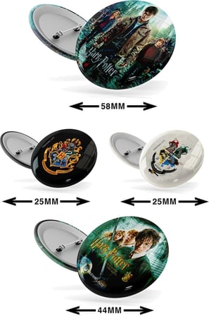 BakGelAl Harry Potter LİSANSLI Rozetleri, Hogwarts Temalı Koleksiyonluk Metal Rozet, Harry Potter Hayranları İçin 9 Üç Çeyrek Koleksiyonu