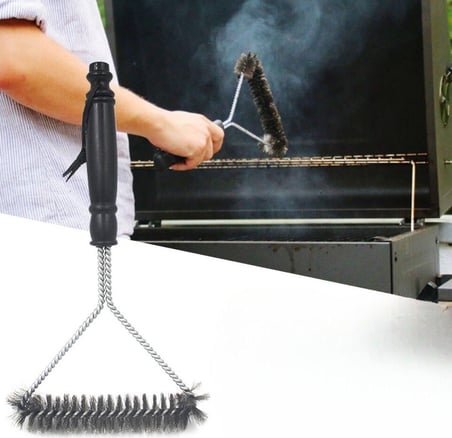 BakGelAl Paslanmaz Çelik Izgara Temizleme Fırçası, Barbekü & Mangal Tel Izgara Temizleyici Fırça, BBQ Sonrası Kolay Temizlik için Tel Izgara Temizlik Fırçası