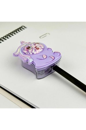 Sevimli Unicorn Tasarımlı Pastel Renkli Kalemtıraş Mikro Okul Çantaları Kırtasiye Malzemesi