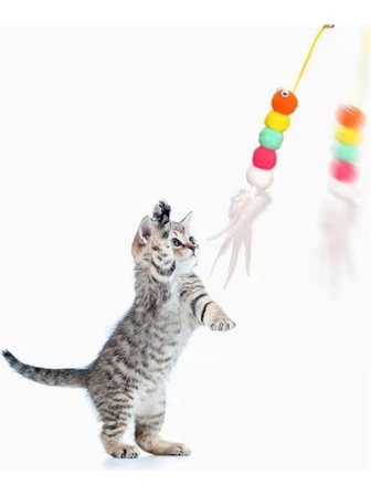 BakGelAl Kendinden Yapışkanlı Elastik Zıplayan Kedi Oyun Oltası Kapı Üstü Etkileşimli Oyuncak