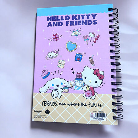 Hello Kitty ve Arkadaşları Günlük Planlayıcı Defter - Eğlenceli ve Renkli Kuromi Organizasyon Defteri