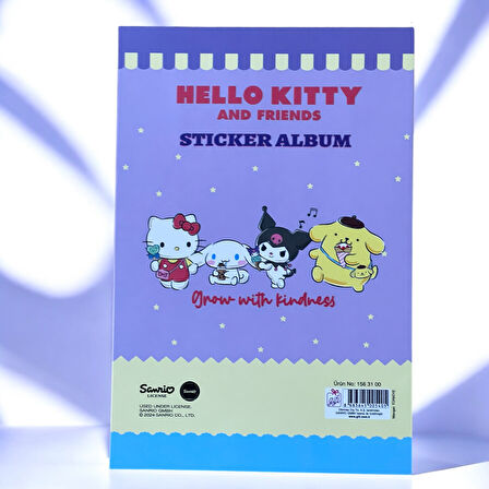 Mor Kapak Hello Kitty Sticker Albümü → Hello Kitty ve Dostları Sticker Defteri - Arkadaşlık Temalı Koleksiyon