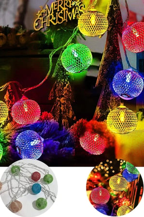 Renkli Metal Top LED Peri Işık 2 Metre Yılbaşı, Oda ve Masaüstü Dekor Lambası