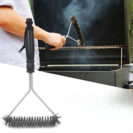 BakGelAl Paslanmaz Çelik Izgara Temizleme Fırçası, Barbekü & Mangal Tel Izgara Temizleyici Fırça, Bbq Sonrası Kolay Temizlik İçin Tel Izgara Temizlik Fırçası
