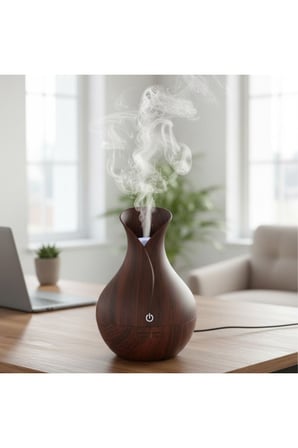 LED Işıklı Damla Model Hava Nemlendirici Akasya Renk Ultrasonik Soğuk Buhar Makinesi