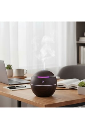 Akasya Renk Küre Model Ultrasonik Soğuk Buhar Hava Nemlendirici