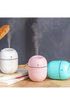USB Şarjlı Hava Nemlendirici, Sessiz, Renkli Işıklı Buhar Makinesi ve Aromaterapi Difüzörü