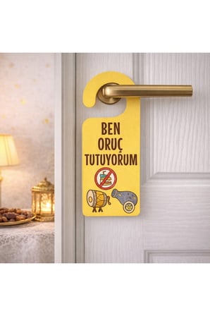 Ramazan Kapı Kolu Askısı Seti, Çocuk Sahur Eğlence Seti, 6'lı Beni Sahura Kaldırın
