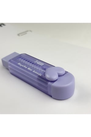 Bak Gel Al Kalpli Sürgülü Silgi – Mikro Pastel Tonlu Silgi Kalem Uçlu Pratik Silgi, Maket Bıçağı Silgi