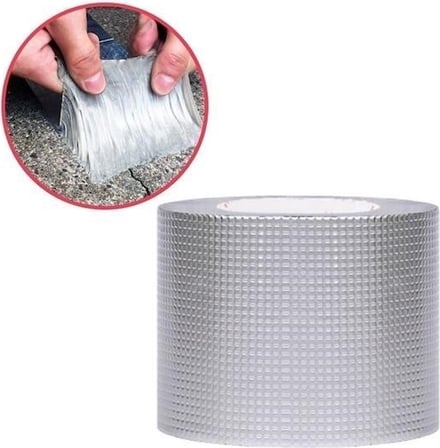 Bak Gel Al Bakgelal Su Geçirmez Alüminyum Tamir Bandı – Çatı, Boru, Duvar ve Çatlak Onarıcı Yalıtım Bandı 3mx10 cm