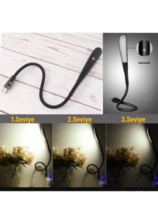 Bakgelal Usb Bağlantılı 3 Kademeli Dokunmatik Esnek Masa Ve Okuma Lambası 14 Ledli, Bilgisayar Ve Powerbank Uyumlu Led Aydınlatma Çubuğu – Taşınabilir Tasarım,