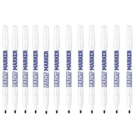 Bigpoint Paint Marker Fine Kalem 1-2 mm Siyah - Black 12'li Set