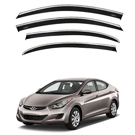 Hyundai Elantra 2012-2014 Uyumlu Kromlu Rüzgarlık