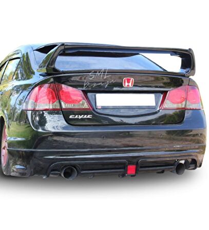 Honda Civic Fd6 Bagaj Üstü 4 Parça Yüksek Spoiler / Spoyler