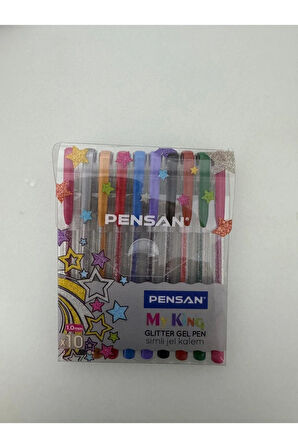 Tükenmez Kalem My-King Jel Simli 10 Renk