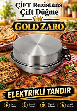GOLD ZARO 55 Cm Elektrikli Tandır