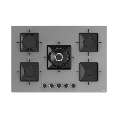 Ferre Ss Serisi Gri 5 Gözlü Ankastre Set ( QBL62CPR-SS038-D082 )
