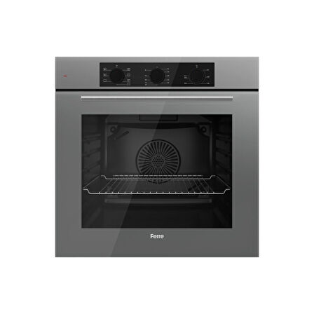 Ferre Ss Serisi Gri 5 Gözlü Ankastre Set ( QBL62CPR-SS038-D082 )