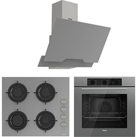 Ferre Soft Line Gri ankastre set ( QBL62CPR-CS208-D065 )