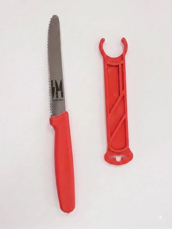 Kılıflı Dişli Meyve, Sebze, Piknik Sepeti Bıçağı 21cm Toplam Uzunluk 