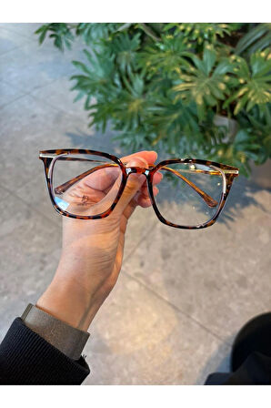 Big Kare Mavi Işık Korumalı Gözlük Optik Uyumludur | Camları Değişebilir| Büyük Gözlük