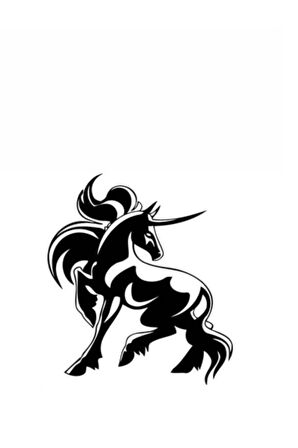 Unicorn Oto Cam Sticker 40 x 40 Cm
