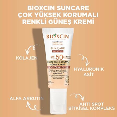 Bioxcin Sun Care Çok Yüksek Korumalı Lekeli Ciltler İçin Renkli Güneş Kremi Spf 50+ 50 ml