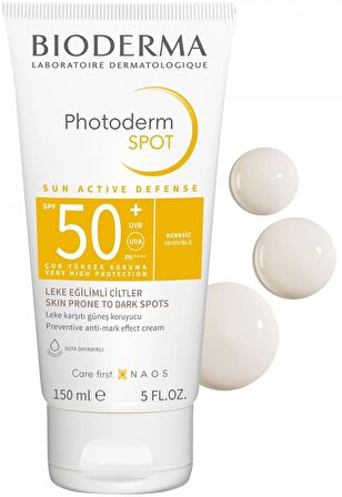 Bioderma Photoderm SPOT SPF 50+ Leke Eğilimli Ciltler İçin Leke Giderici Etkiye Sahip ve Çok Yüksek Koruma Sağlayan Güneş Koruyucu 150 ml