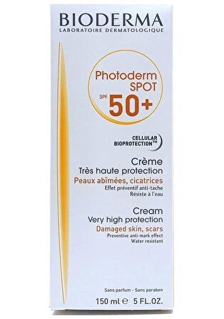 Bioderma Photoderm SPOT SPF 50+ Leke Eğilimli Ciltler İçin Leke Giderici Etkiye Sahip ve Çok Yüksek Koruma Sağlayan Güneş Koruyucu 150 ml