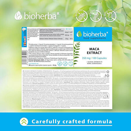 Bioherba Maca(Matcha tozu) extract+Selenium(Selenyum) 350 mg 100 caps