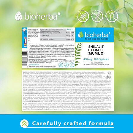 Bioherba Shilajit Extract (Mumijo) 400 mg 100 Caps