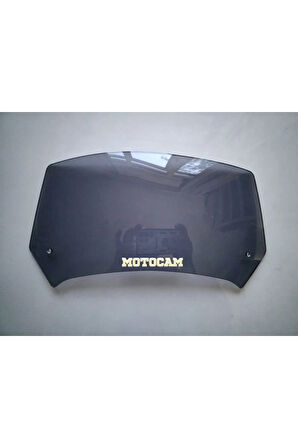 MOTOCAM Rüzgar Saptırıcı Deflektör Camı 1 Delikli 32x15cm Füme Renkli   (APARATSIZDIR)
