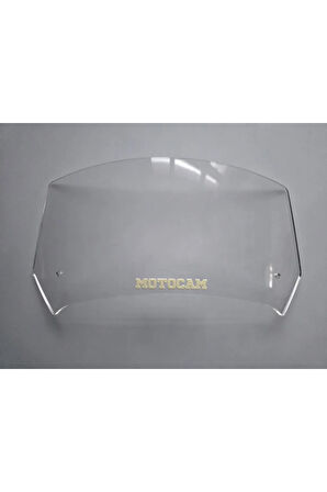 MOTOCAM Rüzgar Saptırıcı Deflektör Camı 1 Delikli 35x15cm Şeffaf Renkli   (APARATSIZDIR)