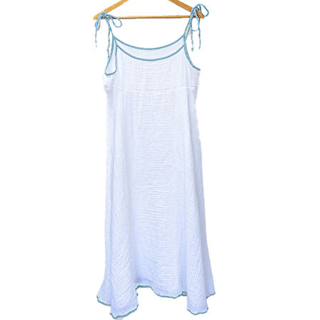 Gecelik %100 Pamuk Müslin Nefes Alır Kadın Askılı Yazlık Gecelik Elbise Pijama – Rahat, Şık ve Çok Amaçlı