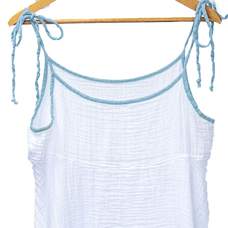 Gecelik %100 Pamuk Müslin Nefes Alır Kadın Askılı Yazlık Gecelik Elbise Pijama – Rahat, Şık ve Çok Amaçlı