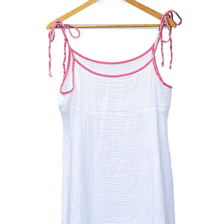 Gecelik %100 Pamuk Müslin Nefes Alır Kadın Askılı Yazlık Gecelik Elbise Pijama – Rahat, Şık ve Çok Amaçlı