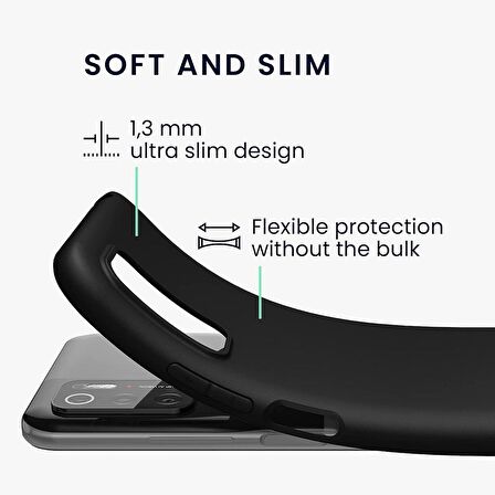 Xiaomi Poco M3 Pro Kılıf Kamera Koruma Çıkıntılı Fit Kalıp Soft Silikon Şık Liquid Case