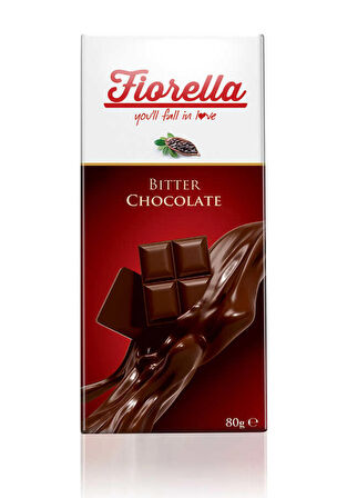 Fiorella Bitter Çikolata Tablet 80 Gr. 1 Adet