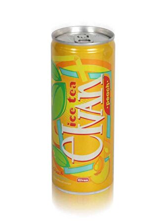 Elvan Ice Tea Teneke Kutu Şeftali Aromalı Soğuk Çay 6lı Paket 250 Ml