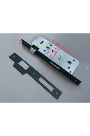 Özen Handles Mat Siyah İç Kapı Gömme Wc Banyo Kilit 40/90/23 Kare 40 Mm 1 Adet