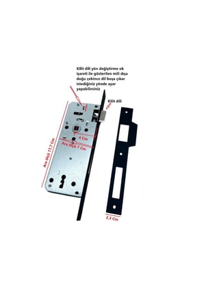 Özen Handles Mat Siyah İç Kapı Gömme Wc Banyo Kilit 40/90/23 Kare 40 Mm 1 Adet