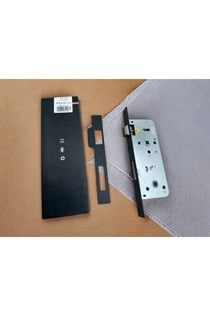 Özen Handles Mat Siyah İç Kapı Gömme Wc Banyo Kilit 40/90/23 Kare 40 Mm 1 Adet