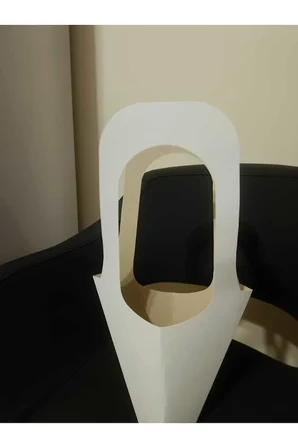 1 Adet Buket ve Saksı Çiçek taşıma için Dışı Beyaz Lüks İçi Gri Kağıt Çanta