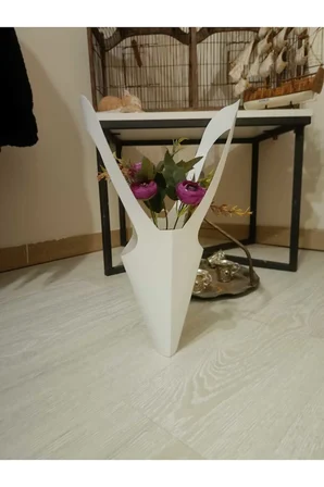 1 Adet Buket ve Saksı Çiçek taşıma için Beyaz Lüks Çanta