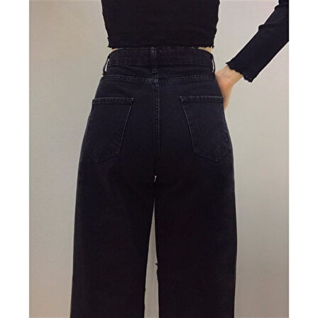 Kadın yırtıklı model bol pantolon 544657641