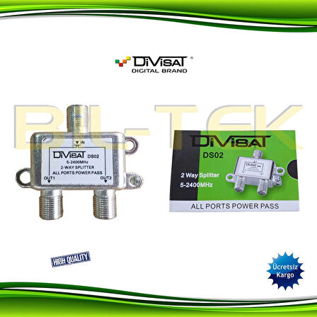 Divisat 1 Giriş 2 Çıkış 1/2 Splitter 5-2400