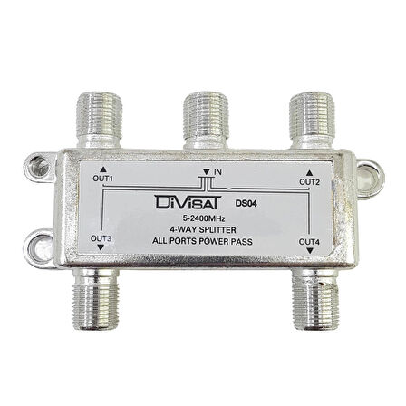 Divisat 1 Giriş 4 Çıkış 1/4 Splitter 5-2400