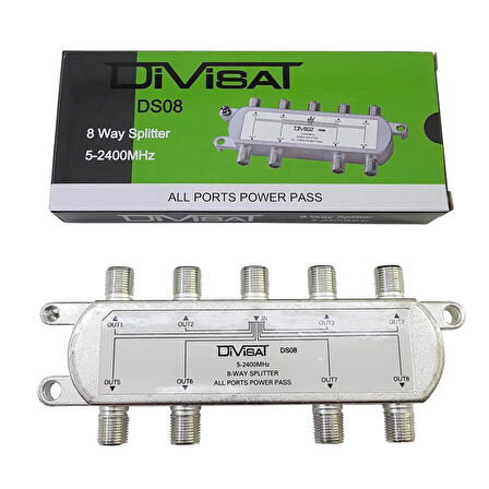 Divisat 1 Giriş 8 Çıkış 1/8 Splitter 5-2400