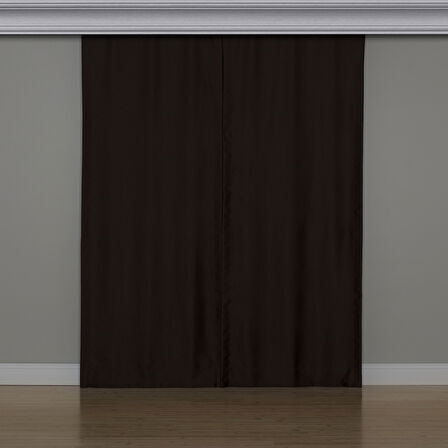 Gauze Fabric Design BLACKOUT KOYU KAHVERENGI KARARTMA ÖZELLİKLİ FON PERDE 375 x 250