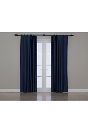 Gauze Fabric Design Blackout İndigo KARARTMA ÖZELLİKLİ FON PERDE 200 x 260